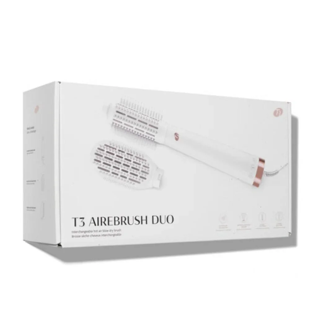 T3 AIREBRUSH DUO Dual-Attachment‎ Blow Dry Brush NWT